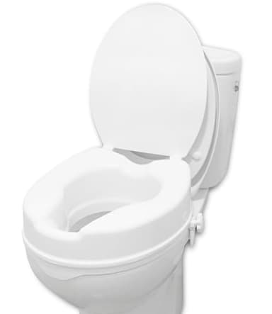 PEPE - Elevador WC Adulto con Tapa 10 cm de Altura, Universal para Mayores y Minusválidos