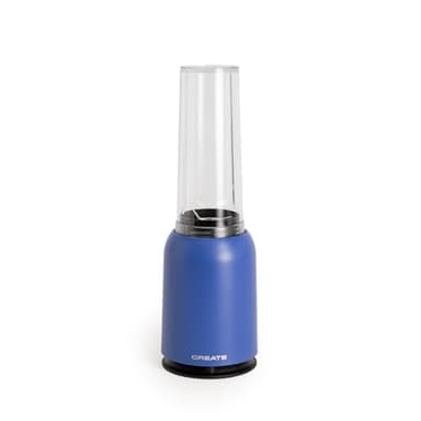 CREATE/MOI STUDIO/Batidora de vaso azul cobalto/Tritura y emulsiona, para smoothies y batidos, vaso 400 ml, individual, libre de BPA, portátil, cuchillas de acero inoxidable, 230W
