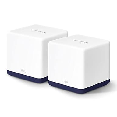 MERCUSYS Halo H50G(2-Pack) - AC1900 Mesh Wi-Fi, Doble Banda, Cobertura hasta 350 m², 3× Gigabit Puerto por Unidad, MU-MIMO, Beamforming, Control Parental, Smart Connect