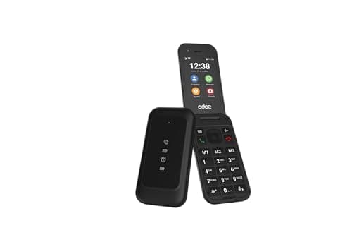 ADOC SC04 Teléfono Móvil 4G de Tapa con Whatsapp, Pantalla Táctil, Video conferencias, Teclas Grandes, Botón SOS, Fácil de Usar, Batería Duradera, Bluetooth, Wi-Fi, Android 12. Compatible audífonos.