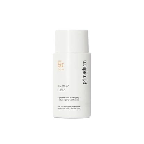 Primaderm - XPERTSUN Urban SFP 50+ 50ml, Protector solar facial 50 y antipolución, Crema antimanchas facial, Resistente al agua, Uso diario