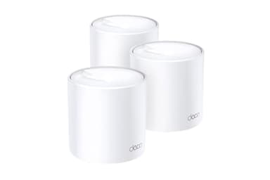TP-Link Deco X60(3-Pack) V3.20- Sistema Wi-Fi 6 Mesh AI AX5400,Cobertura WiFi de 650 m2, 2xPuerto Gigabit, Fácil Instalación, Control Parental,WPA3, Compatible con Routers de Fibra