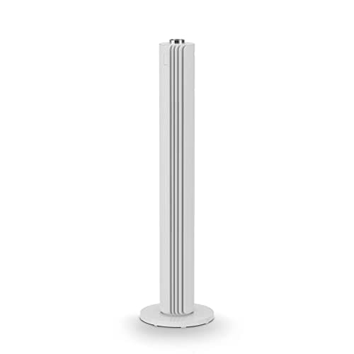 Rowenta Urban Cool - Ventilador de Torre Silencioso y Potente, 3 Velocidades, Oscilación y Orientación Automáticas, Portatil y con Bajo Consumo Energético, Alto Rendimiento, Sin Aspas, Blanco VU6720