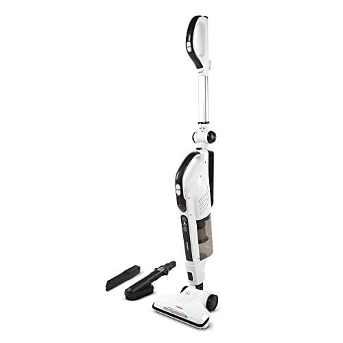 Polti Forzaspira Light and Clean, Escoba Eléctrica con Cable, Sin Bolsa, Tecnología Ciclónica, Filtro HEPA, Cepillo con Luces, Parking Vertical, Blanco y Gris