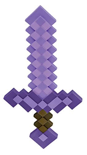 Minecraft - Espada Minecraft Encantada Morada Oficial - Arma de Juguete de Plástico - Niños 3 Años +