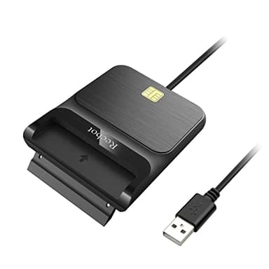 Recbot Lector dnie Electronico, Lector dni Electrónico con Conexión USB, Lector de dni Electrónico Compatible con Todas Las Tarjetas de dni Electronico
