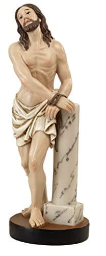 Artículos religiosos by PABEN - Estatua de Jesucristo atado a columna de resina, 14 cm