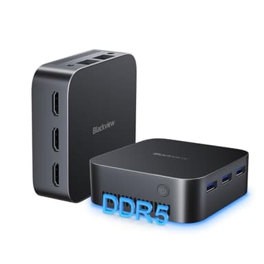 Blackview MP80 Mini PC Intel 12th N97 (hasta 3,6 GHz), 16GB LPDDR5 512GB M.2 SSD Mini Ordenador de Escritorio, Compatible con LAN Dual, 3*HDMI, USB 3.0, WiFi 2.4/5G, 4K UHD