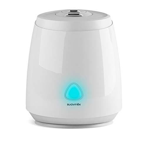 Suavinex, Humidificador Bebés, Humidificador Silencioso, de Vapor Frío, Ultrasónico, Aromaterapia, Luz Nocturna, Gran Autonomía, Control de Potencia, 2.2L, Blanco