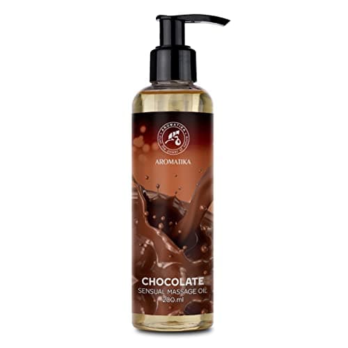 Aceite de Masaje Sensual Chocolate 200ml - Aceite de Almendras y Aceite de Semilla de Uva - Aceite de Masaje - Cosméticos Naturales con Delicioso Aroma - Aceite de Masaje y Relajación