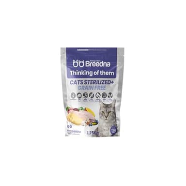 BREEDNA - Cats STERILIZED 1.25kg | Pienso Hipoalergénico para Gatos con Pollo y Pato| para Gatos Esterilizados Adultos y con Tendencia a la Obesidad | Comida Gatos Rica en Omega 3 y Antioxidantes