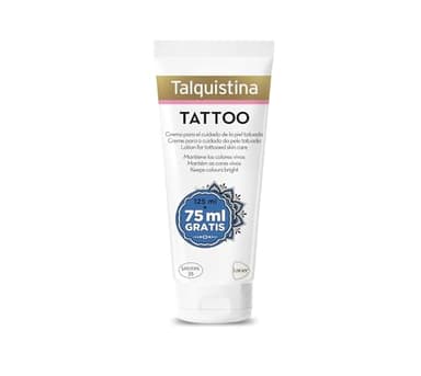 TALQUISTINA - Crema Hidratante para Tatuajes 200 ml - Matiene Brillo, Color y Definición - Hidratación 24h - Con Protección Solar 25 y Aceite de Rosa Mosqueta - Apto para Pieles Sensibles