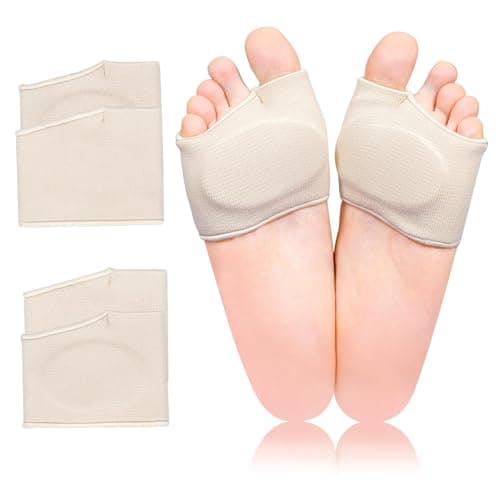 Hebterrka 2 pares de almohadillas para el metatarso con cojín de gel para mujeres y hombres, almohadillas para los pies que proporcionan alivio del neuroma de Morton, metatarsalgia, neuroma de Morton