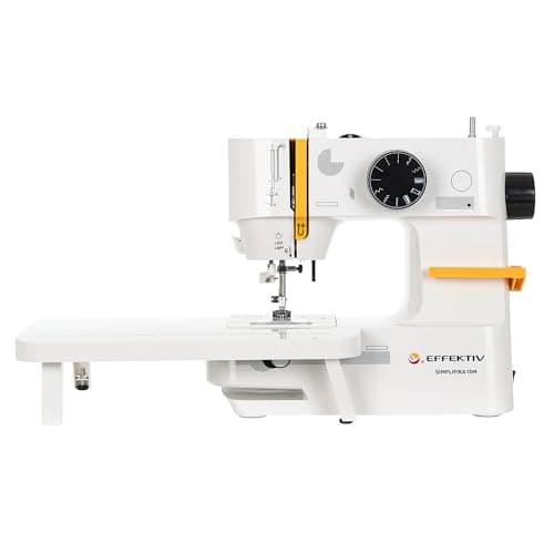EFFEKTIV - Máquina de Coser Compacta Portátil y Versátil Simplifika 15M | 15 Puntadas Funcionales | Mesa Extensora y Corte Automático | para Todo Tipo de Telas
