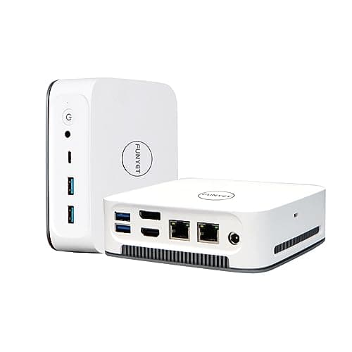 FUNYET Mini PC Windows 11 Pro, 16GB DDR4 RAM 512GB SSD N95 Procesador, Quad Core (hasta 3.4Ghz) Desktop Computer 4K, Soporte RJ45 2.4G/ 5.0G WiFi Gigabit Ethernet USB3.0 DP DC HDMI