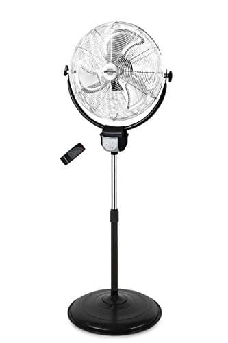 Orbegozo PWS 3050 - Ventilador industrial 2 en 1: pie y pared, función oscilante, mando a distancia, 50 cm de diámetro, 3 velocidades, altura regulable hasta 140 cm, 120 W de potencia