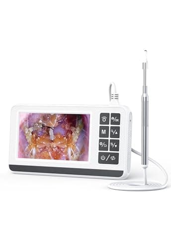 Cámara Otoscopio Digital, Lente De 3,9 Mm, Pantalla De 4,3 Pulgadas, Cámara Para Cerumen Con Batería Recargable De 2600 MAh, Admite Toma De Fotografías Y Grabación De Vídeo