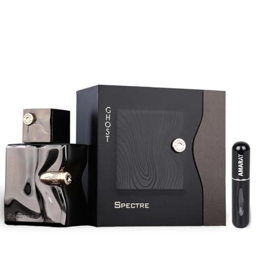 Perfume Spectre Ghost Original 80ML, Perfume Árabe de Larga Duración, Eau De Parfum, Incluye Atomizador Recargable 5ML, Fragancia Amaderada y Aromática con Notas Frescas (Spectre Ghost)