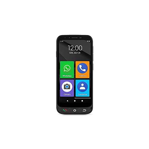SPC Zeus 4G + Carcasa - Smartphone para Personas Mayores, Modo Fácil con Iconos Grandes, botón SOS, configuración remota, Botones físicos y Pantalla táctil 5,5”, Android 11 Go