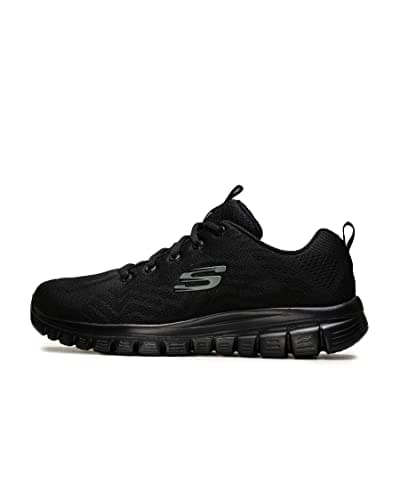 Skechers Graceful Get Connected, Zapatillas Mujer, Black Mesh Trim, 38.5 EU
