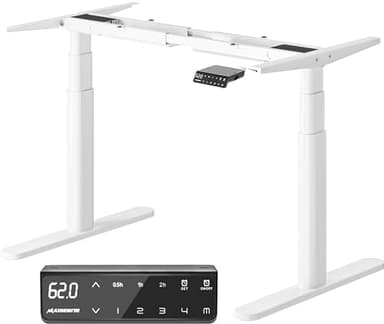 MAIDeSITe Marco de Escritorio Elevable Eléctrico EL2 Plus Art Pluscon Diseño de Pata Ovalada, Mesa Elevable Escritorio de Doble Motor Regulable en Altura con 62-125cm, 4 Control de Memoria