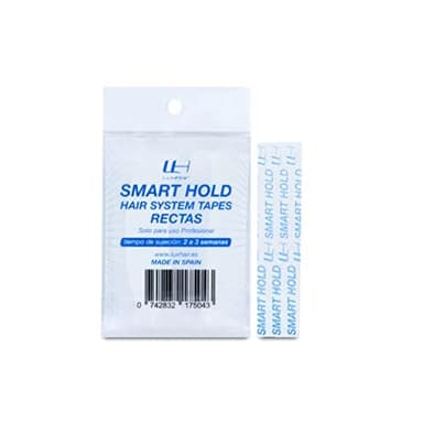 Cinta Adhesiva para Pelucas y Prótesis Smart Hold - Cinta Flexible y Poco Agresiva - Gran Poder Adhesivo - Sujeción Resistente y Extrafuerte hasta 4 semanas - Contornos Rectos - LuxHair
