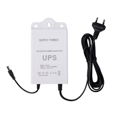 MOLERRI Fuente de Alimentación Ininterrumpida de 12V-2A para WiFi, Enrutador, Módem, Cámara de Seguridad Mini UPS Protector de Respaldo de Batería Enchufe Europeo