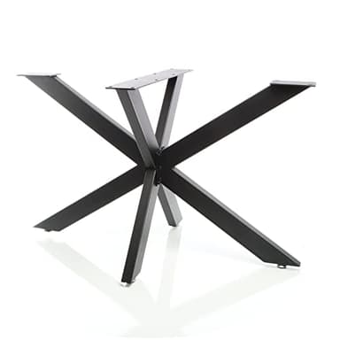 XPOtool Patas de Mesa de acero Tipo araña 71x78x150cm Negro Marco de Metal Base de Mesa Industrial Muebles