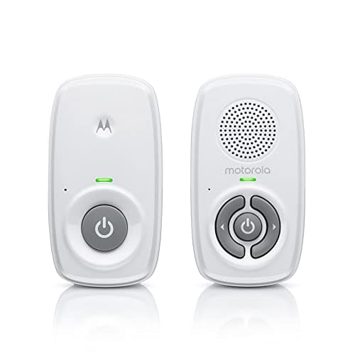 Motorola Nursery AM21 Monitor de Audio para Bebés - Monitor Digital con Tecnología DECT para Monitoreo de Audio - Largo Alcance - Micrófono de Alta Sensibilidad - Blanco