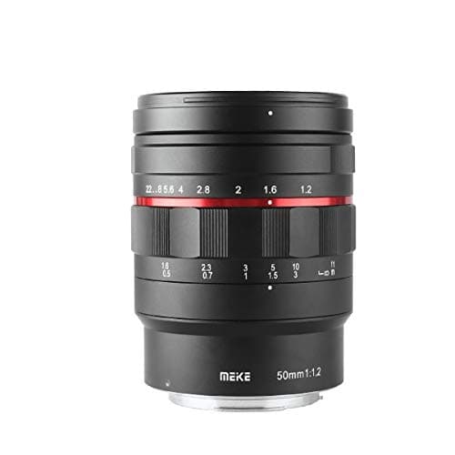 Meike MK-50mm F1.2 RF - Lente fija de enfoque manual de gran apertura para cámaras Canon Full Frame EOS R EOS-RP R5 R6 R7 R10 sin espejo