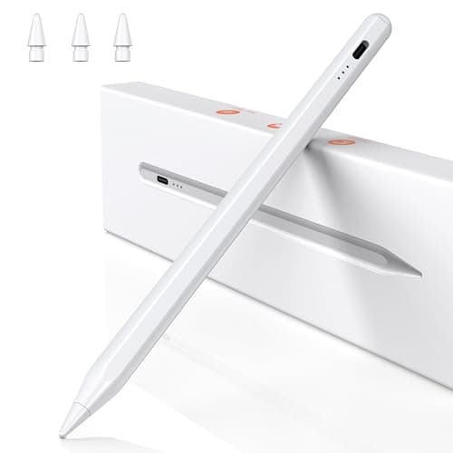 BAZO Lápiz para iPad 2018-2024 - Carga Rápida, Detección de Inclinación, Rechazo de Palma - Stylus Pencil para Apple iPad 10/9/8/7/6/A16, Pro 3/4/5/6/M4, Air 3/4/5/M2/M3, Mini 5/6 para Pad