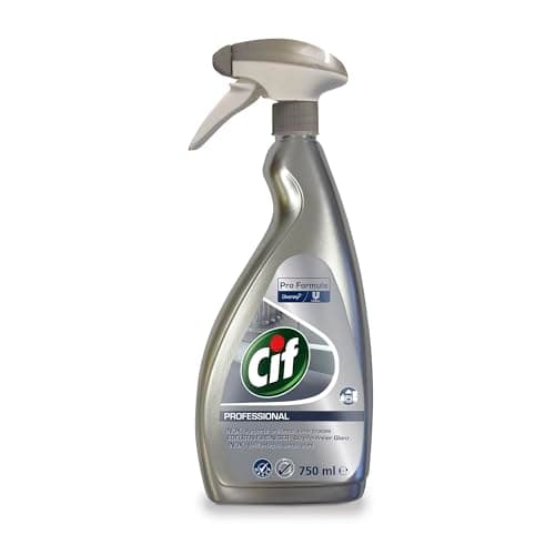 Cif Professional de acero inoxidable y cristal cocina 7518294 con contador limpiador fragancia libre para lebensmittelverarbeitende zonas, 0,75 litros