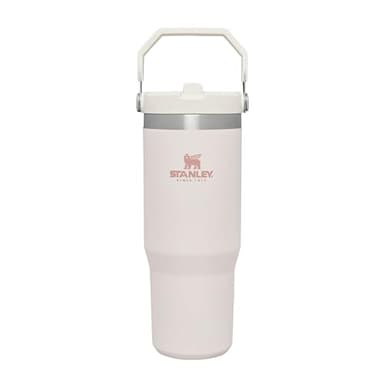 Stanley IceFlow Flip Straw Botella Agua con Pajita 0.89L - Conserva el Frío 12 Horas - Termo Acero Inoxidable - Sin BPA - Fácil de llevar - Apta Para Lavavajillas - Rose Quartz