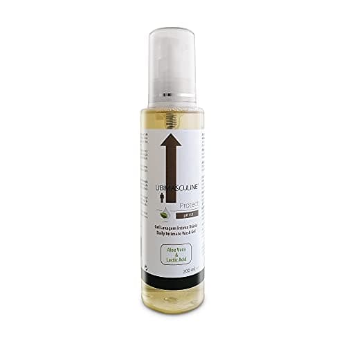 LIBIMASCULINE PROTECT Gel Higiene Intima Hombre PH 4.0 – Ac. Láctico + Aloe Vera + Lactobacillus + Aceites Esenciales – Suaviza hidrata y calma la zona intima masculina – 200 ml