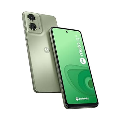 Motorola G24 5G 128GB Verde almendra, Smartphone desbloqueado, pantalla de 6,6", doble sensor 50MP, Dolby Atmos, batería 5000 mAh, cargador de 20 W y funda protectora incluida