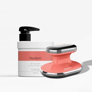 MASDERM | Pack Celulitis 2 en 1 | Aparato Radiofrecuencia Corporal + Crema Anticelulitis 500 ML | Masajeador Celulitis y Grasa | Cavitación y Radiofrecuencia Profesional