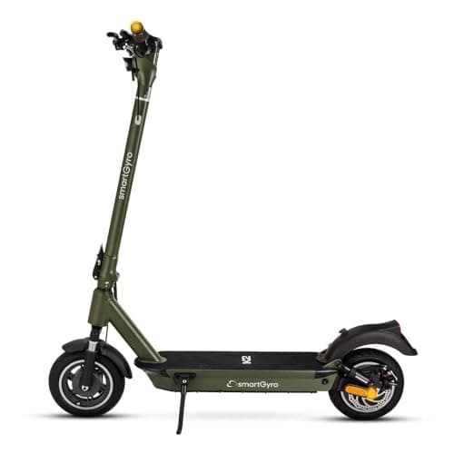 smartGyro K2 Army - Patinete Eléctrico de 48V, 800W Pot. Máxima, Batería 13Ah, Aut. 50Km, Ruedas de 10" Neum. Tubeless, Doble susp. delantera y doble susp. trasera, Triple Frenada, Intermitentes, App