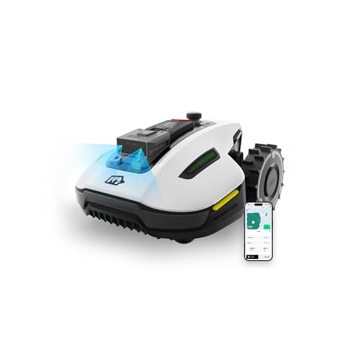 MAMMOTION YUKA Mini 500 Robot Cortacésped Perimetral sin Cables, Recomendado 500m², MAX. 700m², Auto Mapping Visión 3D AI, 50% Pendiente, 5 Cuchillas Pivotantes, con Módulo 4G