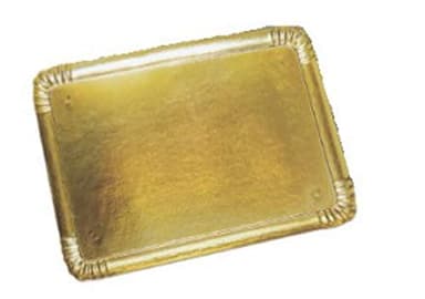 Cepedano Bandeja Cartón Pasteleria Oro 16 x 23 cm. 100 Unidades