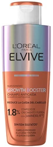 L'Oréal Paris Elvive Growth Booster Champú Anticaída 200ml Sin Sulfatos* (*sin tensioactivos sulfatados)
