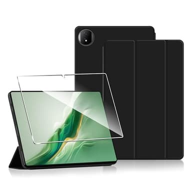 CAUHENYEE Funda para Honor Magic Pad 2 12.3" (2024) Carcasa, Funda Protectora para Tableta con 1 Protector de Pantalla, Función de Soporte Vertical, Funda Protectora para Honor Magic Pad 2 -Negro