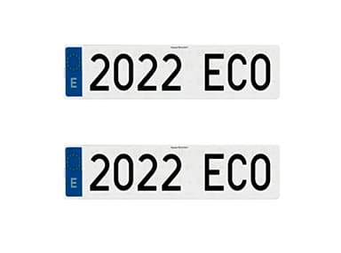 2 MATRICULAS ACRILICAS METACRILATO + Adhesivos para Colocar SIN ATORNILLAR Gratis Medida MATRICULA 52x11 cm HOMOLOGADA Ultra-Brillante MATRICULAS