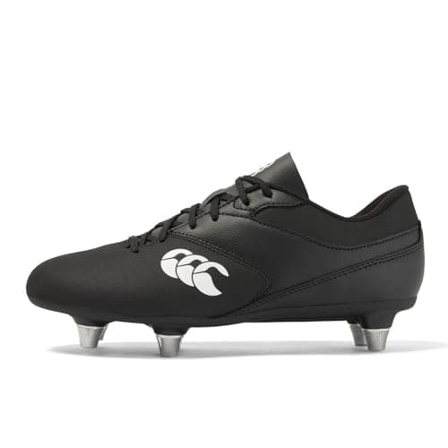 Canterbury Phoenix Raze Soft Ground, Botas de Rugby, Negro y Blanco, 37 EU