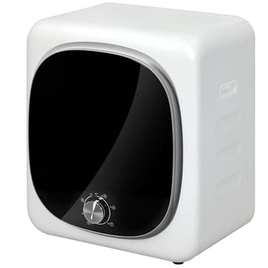 HOMCOM Secadora compacta secadora eléctrica 800 W 4 Kg con 5 modos de secado, depósito de acero inoxidable, carga frontal, para pisos, casas, autocaravanas, blanco