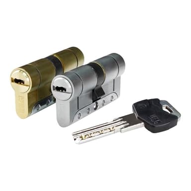 IFAM Cilindro para Puertas Serie Platinum M, 30X40 mm, Leva 15mm, Bombín 5 Llaves, Doble Sistema Antibumping, Doble Protección Antitaladro y Antiganzúa, Cerradura de Perfil Europeo, Color Níquel