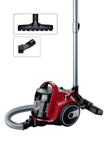 Bosch - Aspirador sin bolsa, Serie 2, 700 W, 1.5 litros, rojo y negro, BGC05AAA2