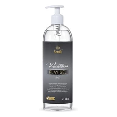 Vibratissimo Play Gel Anal 1000 ml I Lubricante extra deslizante I Geles a base de agua I Gel lubricante adecuado para juguetes de silicona y condones de látex I lubricación a base de agua