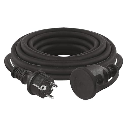 Cable alargador de la Empresa EMOS, 5 m Schuko, Cable alargador de Goma para Uso Exterior (IP44), H07RN-F3G 1,5 mm2