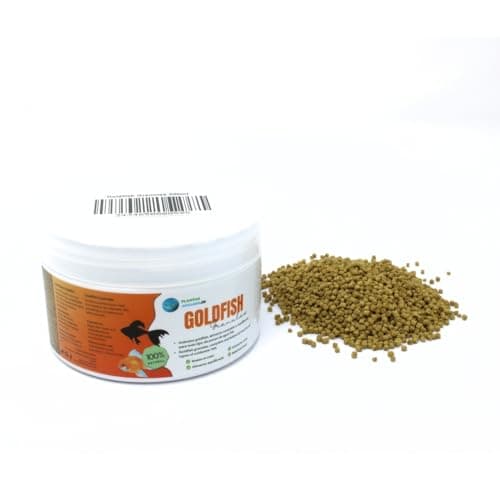 Goldfish Granules, Comida en gránulos para Peces de Agua fría, alimento Completo Natural, Dieta equilibrada para Todo Tipo de Peces de acuarios y Estanque de Agua fría, Plantasacuario 225 ml