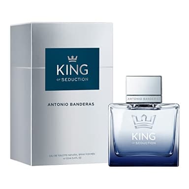 BANDERAS Perfumes, King of Seduction, Eau de Toilette para Hombre, Larga duración, Fragancia masculina, intensa y energética, Notas de bergamota y manzana, Optimo para uso diario, 100 ml